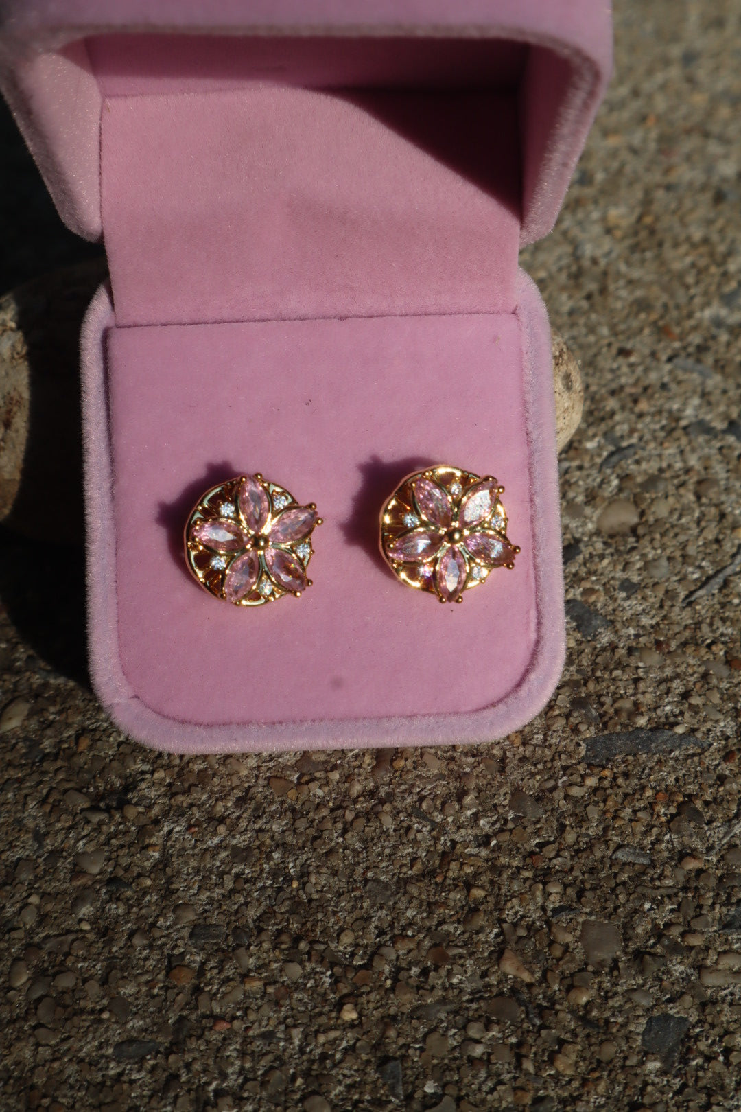 Pink Bellflower Earrings