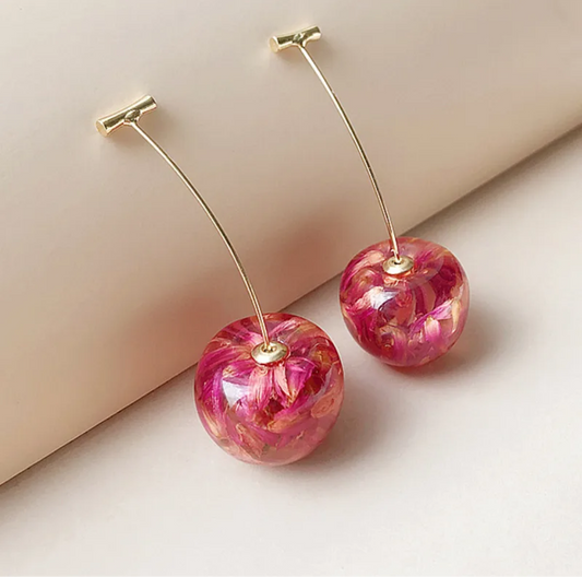 Cherry Drop Earrings