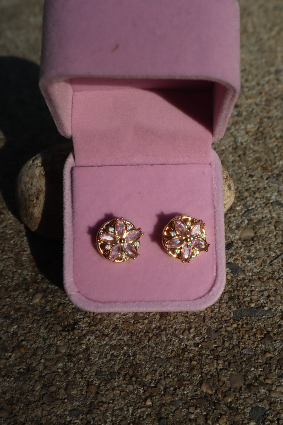 Pink Bellflower Earrings
