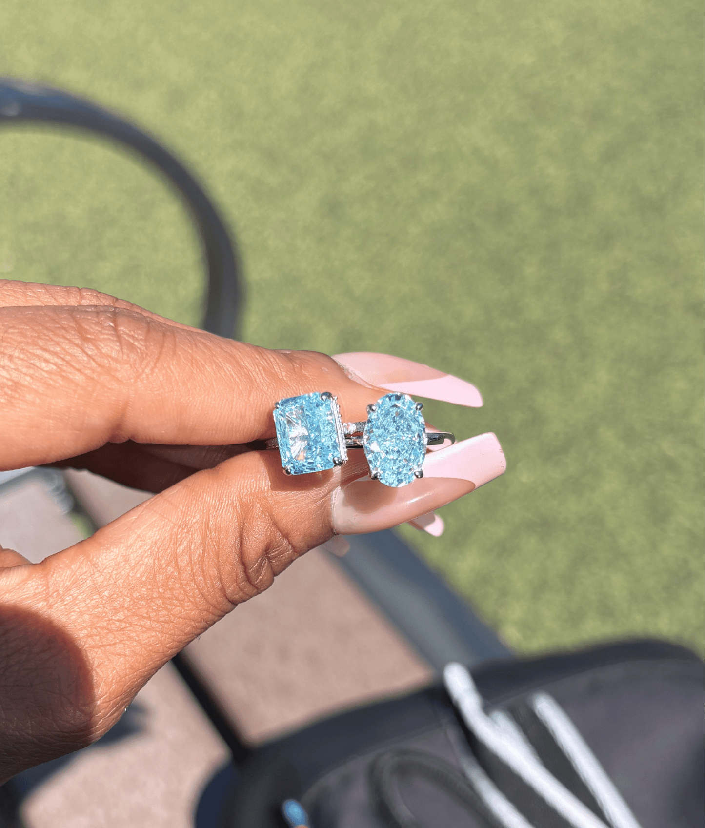 Blue Oval Ring - Charmed In Fashion