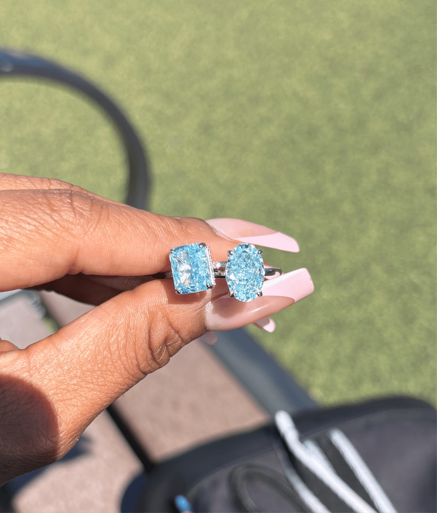 Blue Oval Ring - Charmed In Fashion