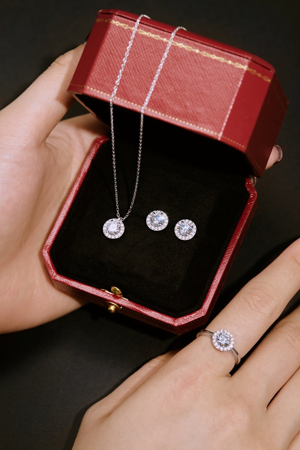 Cluster Earrings and Necklace - Charmed In Fashion