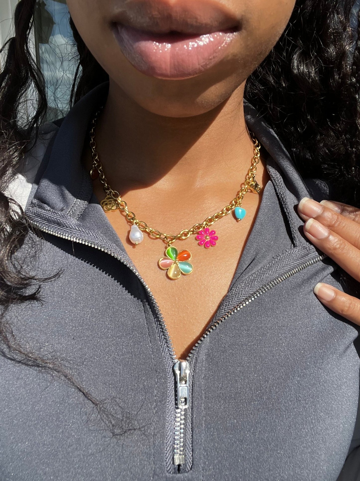 Flower Boom Necklace - Charmed In Fashion