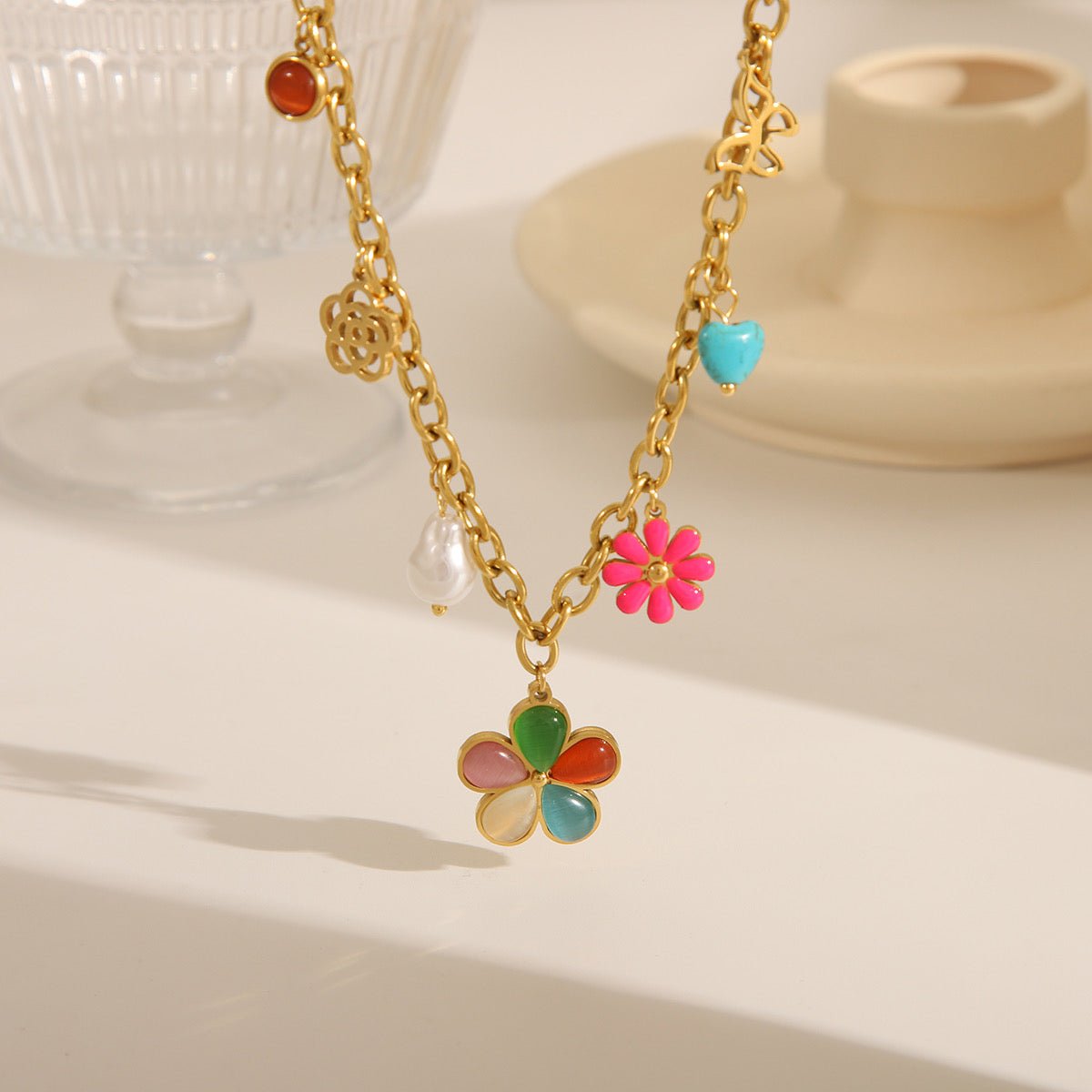 Flower Boom Necklace - Charmed In Fashion