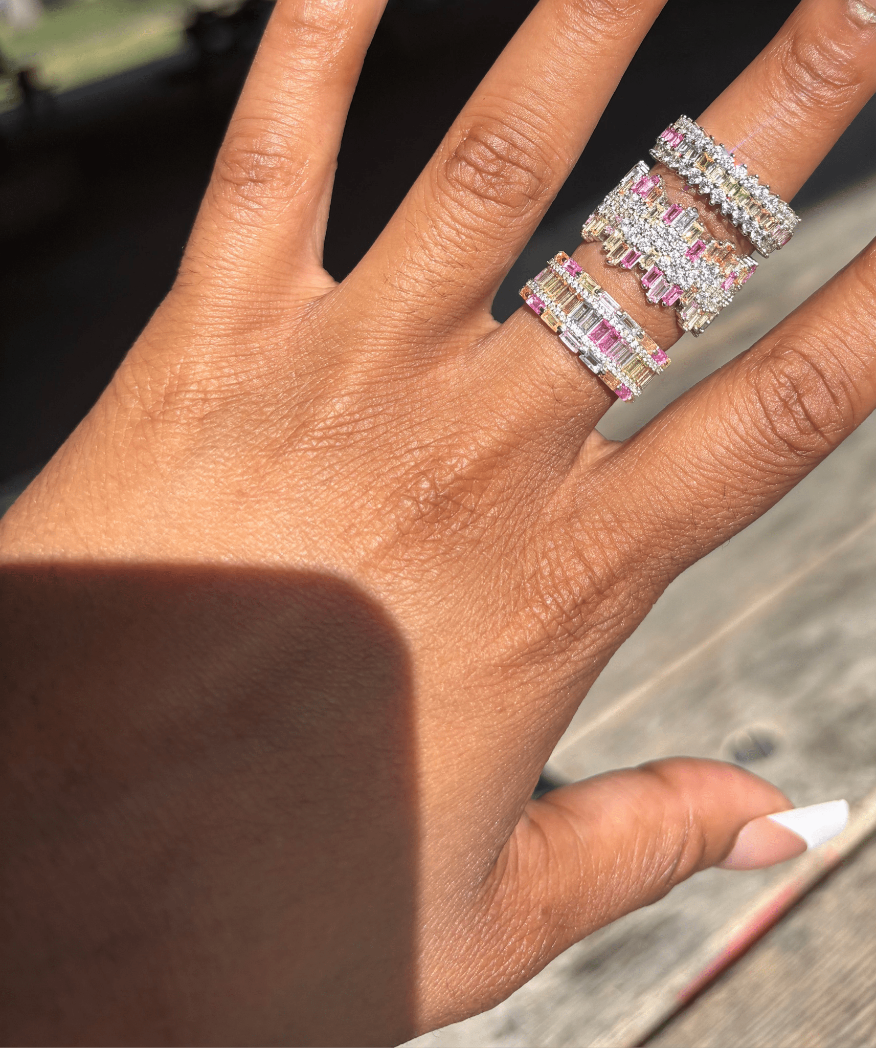 Rainbow Cluster Ring - Charmed In Fashion
