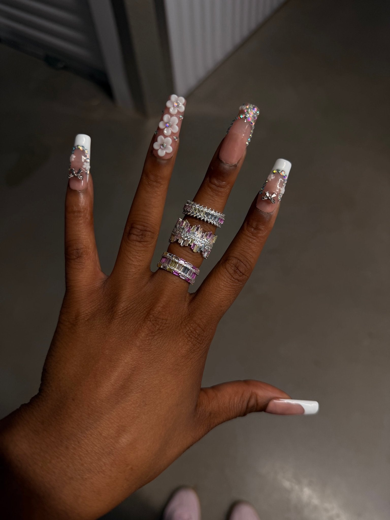 Rainbow Cluster Ring - Charmed In Fashion