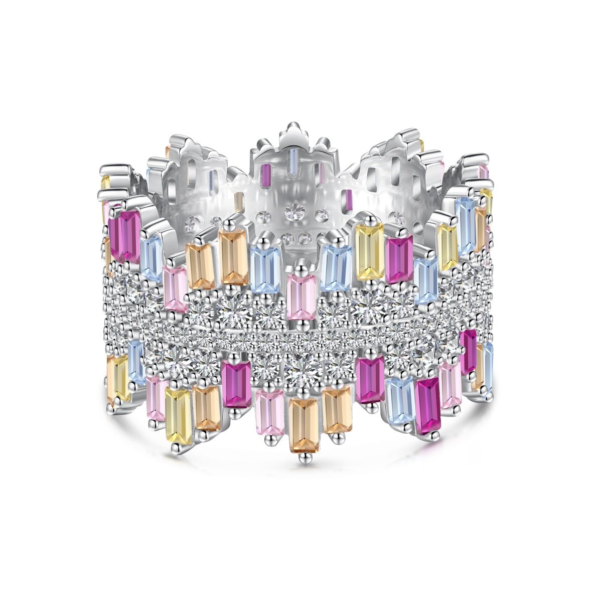 Rainbow Cluster Ring - Charmed In Fashion