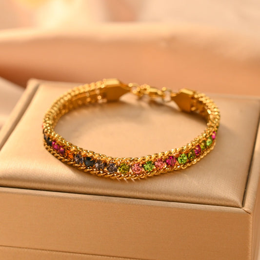 Rainbow Link Bracelet - Charmed In Fashion